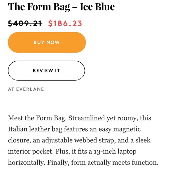 *last week - moving sale* Everlane Blue Form Bag - Picture 3 of 8